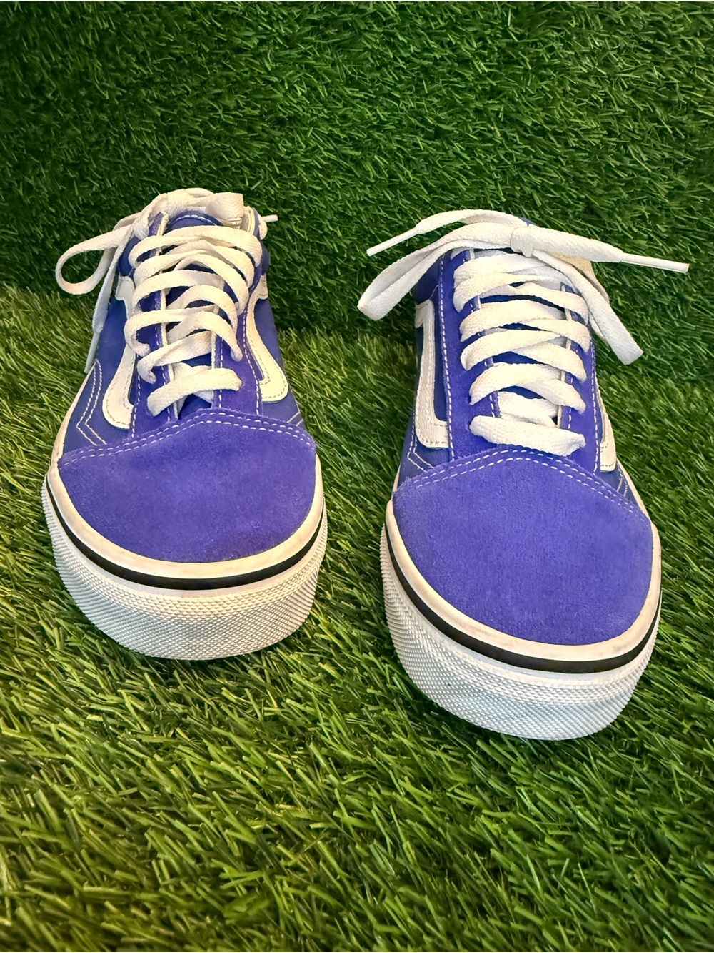 Vans Unisex Classic Low-Top Royal blueSuede Skate Sneakers m 4.5. W 6.0
